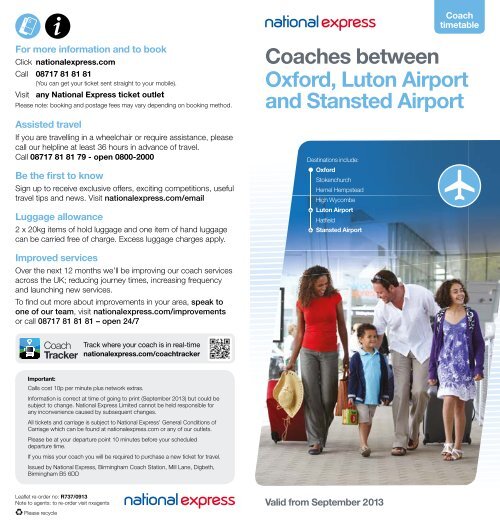 coach timetable national express