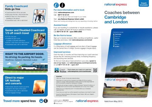 010 timetable - National Express