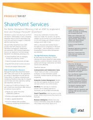 PRODUCT SharePoint Services - Enterprise Business - AT&T