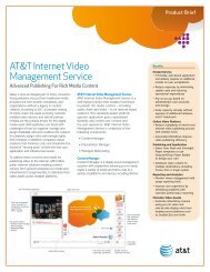 AT&T Internet Video Management Services - Enterprise Business ...