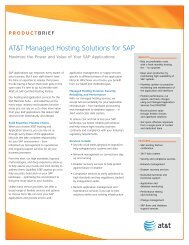 AT&T Managed Hosting Solutions for SAP