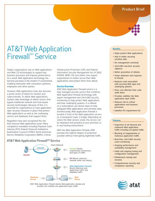 AT&T Web Application FirewallSM Service
