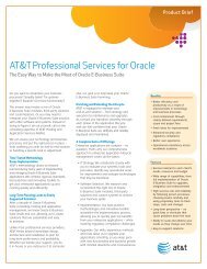 Product Brief - AT&T Professional Services for Oracle - Enterprise ...