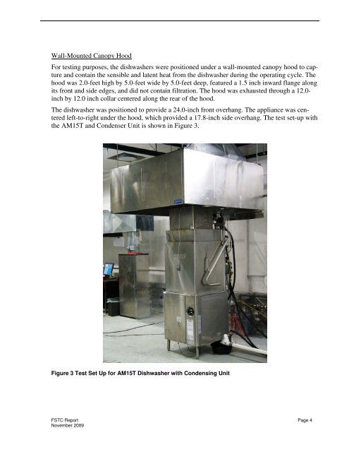 Commercial Kitchen Ventilation Performance Report Condenser ...