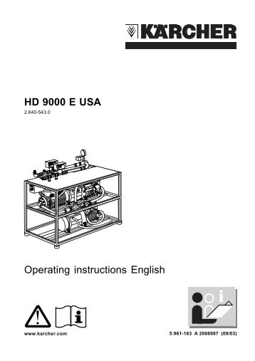 HD 9000 E USA Operating instructions English - R.J. Bowers ...