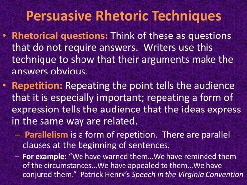 Persuasive Rhetoric