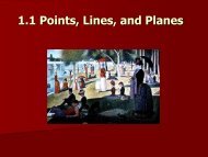 1.1 Points, Lines and Planes