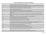 Vocabulary Worksheet