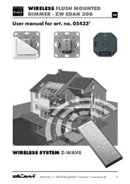 Wireless FlUsH MOUNTeD DiMMer - ZW eDAN ... - UK Automation