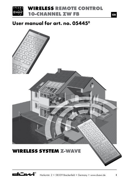 Wireless remote control 10-channel ZW fb Wireless ... - UK Automation