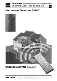 Wireless sYsteM z-WAve User manual for art. no ... - UK Automation