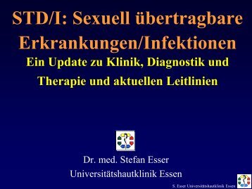 STD/I: Sexuell Ã¼bertragbare Erkrankungen/Infektionen