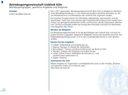 Fort- und Weiterbildungsprogramm 2014 - Uniklinik Köln