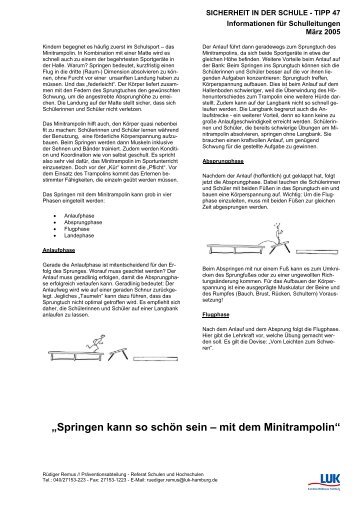 „Springen kann so schön sein – mit dem Minitrampolin“