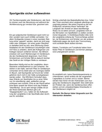 Sportgeräte sicher aufbewahren