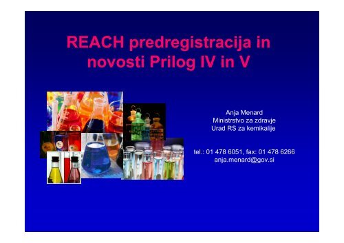 Predregistracija in novosti prilog IV in V (Anja Menard) - Urad RS za ...
