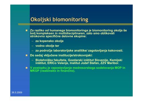 Vloga biomonitoringa pri ugotavljanju vplivov okolja na zdravje ...