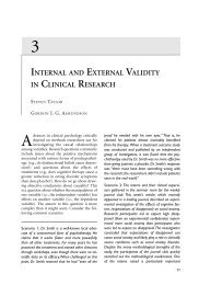 internal and external validity in clinical research - Corwin