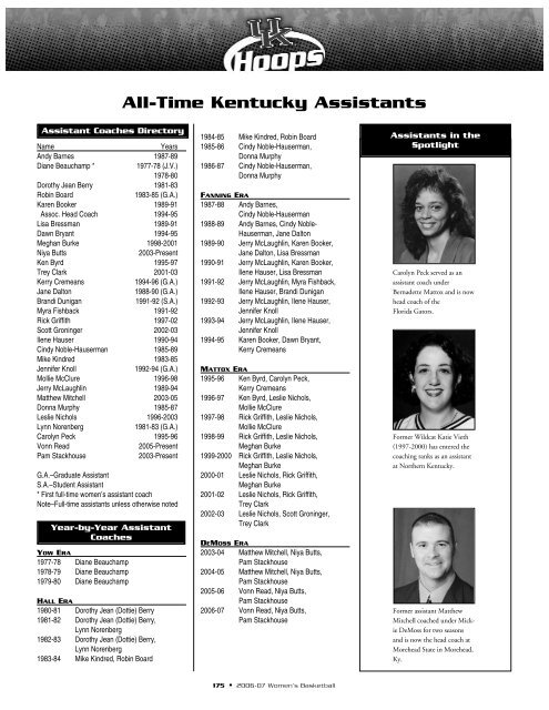 Women's Basketball Timeline - University of Kentucky Athletics