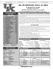 NO. 25 KENTUCKY (15-4, 4-1 SEC) - University of Kentucky Athletics