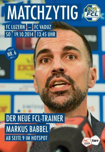 FC LUZERN MATCHZYTIG N°6 14/15 (RSL 12)