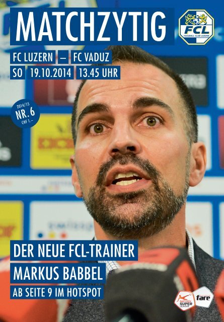 FC LUZERN MATCHZYTIG N°6 14/15 (RSL 12)