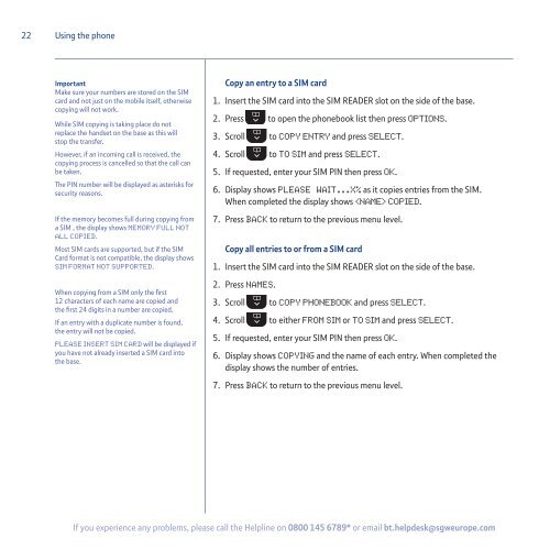 BT Synergy 5500 User Guide - Telephones Online