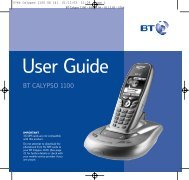 BT Calypso 1100 User Guide - UkCordless