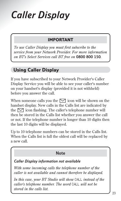 BT Studio user guide - UkCordless