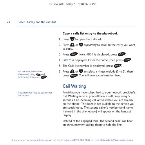 BT Freestyle 610 User Guide - UkCordless