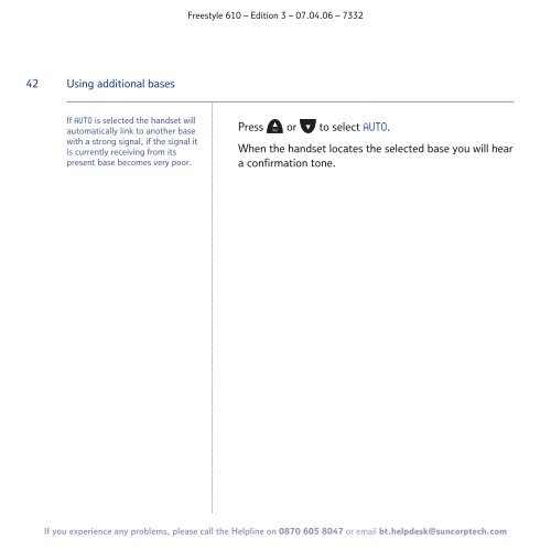 BT Freestyle 610 User Guide - UkCordless