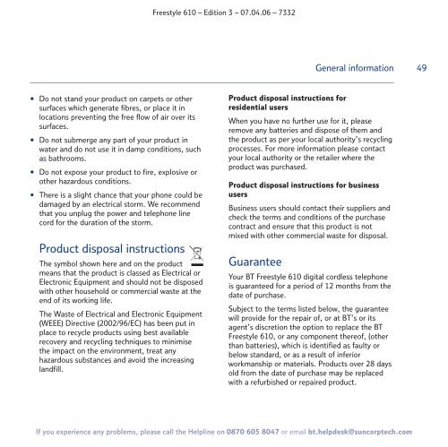 BT Freestyle 610 User Guide - UkCordless