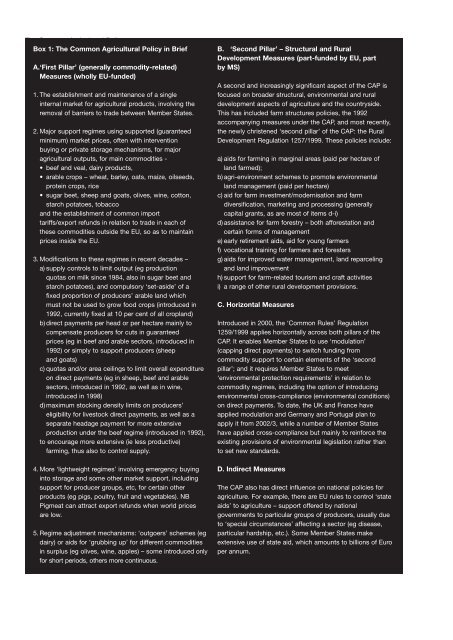 Common Agricultural Policy - UK Food Group