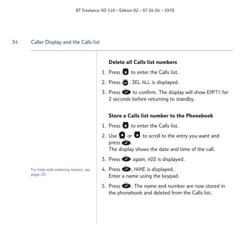 BT Freelance XD510 User Guide - UkCordless