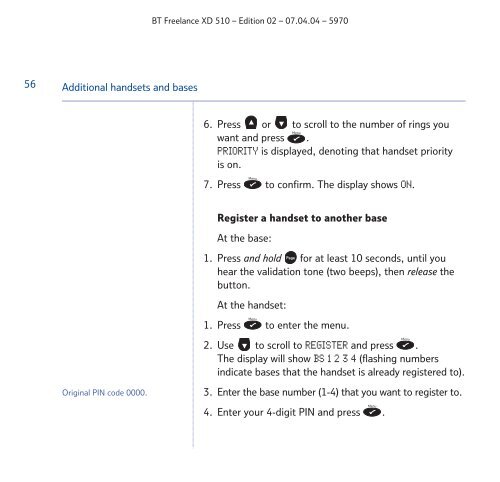 BT Freelance XD510 User Guide - UkCordless