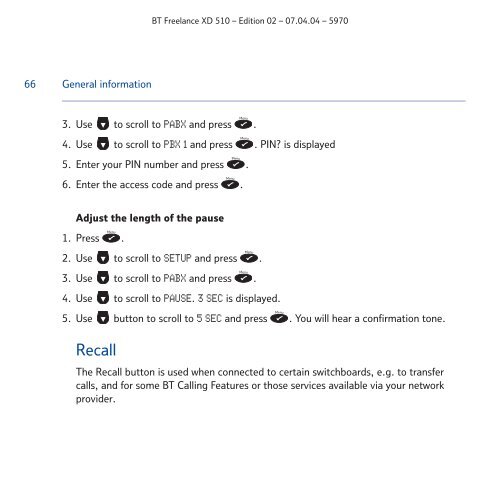 BT Freelance XD510 User Guide - UkCordless