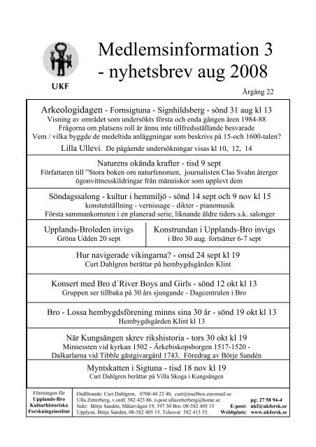 2008:3 - Upplands-Bro Kulturhistoriska Forskningsinstitut