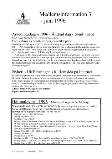 1996:3 - Upplands-Bro Kulturhistoriska Forskningsinstitut