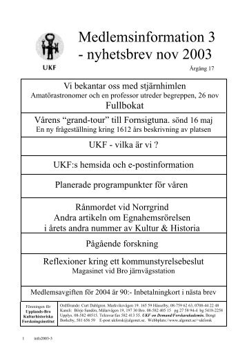 Medlemsinformation 3 - Upplands-Bro Kulturhistoriska ...