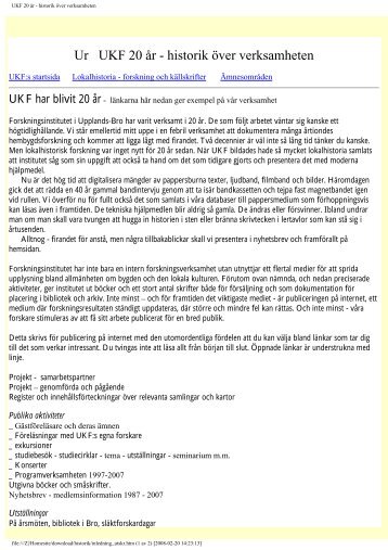 Viss sammanfattning av UKF:s verksamhet - Upplands-Bro ...