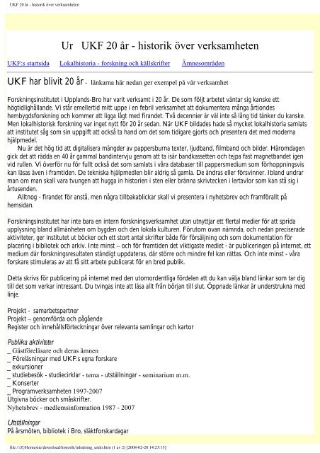 Viss sammanfattning av UKF:s verksamhet - Upplands-Bro ...