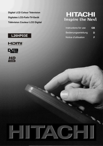 Hitachi L26HP03E (TV manual)