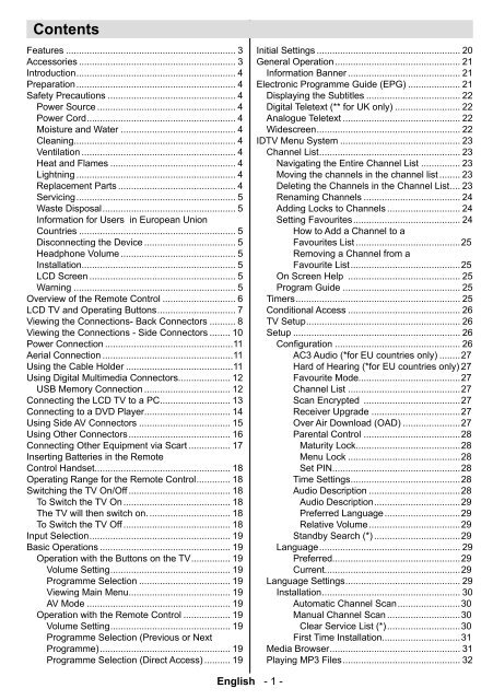 Hitachi L26HP03E (TV manual)