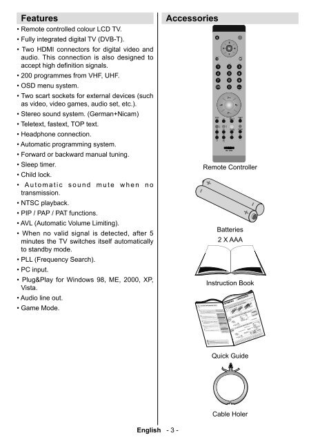 Hitachi L26HP03E (TV manual)