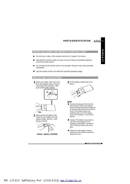 Nextbase TV850F (TV manual)