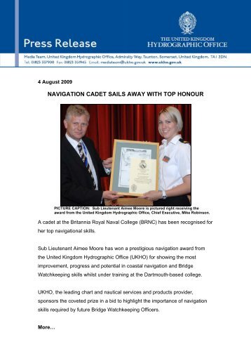 navigation cadet sails away with top honour - United Kingdom ...