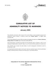 cumulative list of admiralty notices to mariners - United Kingdom ...