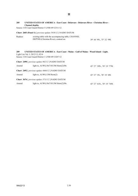 Admiralty Notices to Mariners - United Kingdom Hydrographic Office