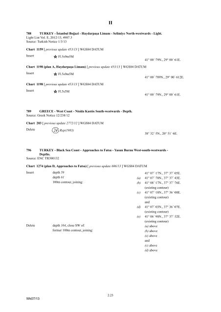 Admiralty Notices to Mariners - United Kingdom Hydrographic Office