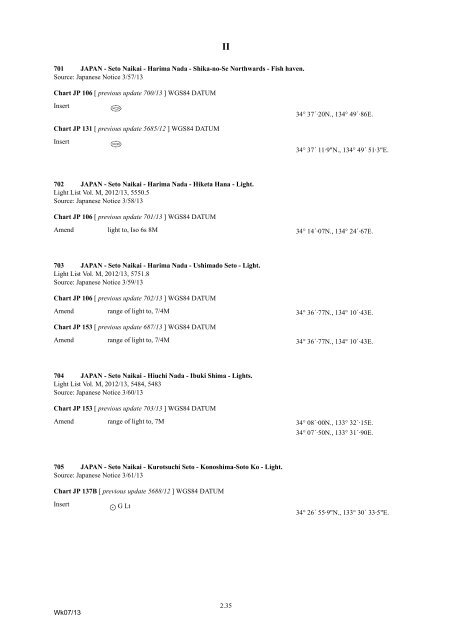 Admiralty Notices to Mariners - United Kingdom Hydrographic Office